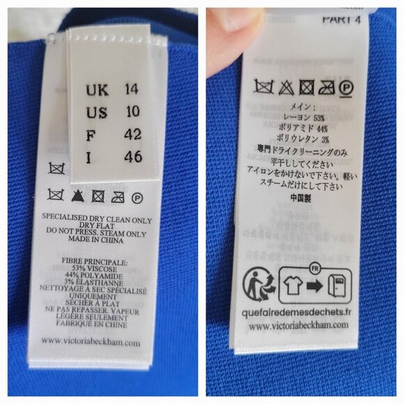 Victoria Beckham VB Body Stretch Strap Viscose Bandeau Cropped Top- US 10 - Picture 6 of 6